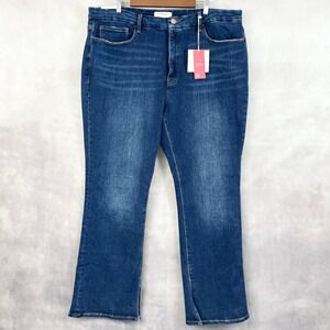 Lovervet Breathless Slit Bootcut Jeans Size 24W Casual Minimalist Preppy Capsule